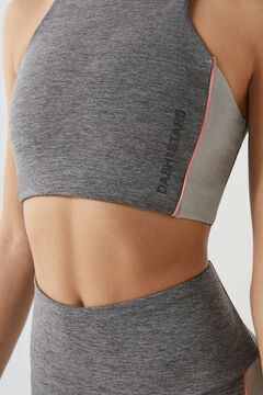 Dash and Stars Sujetador deportivo gris 4D Stretch gris