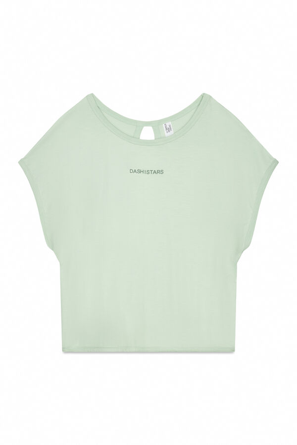 Dash and Stars Playera de tejido verde extra suave verde
