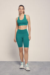 Dash and Stars Leggings ciclista COMPRESSIVE verde logo verde
