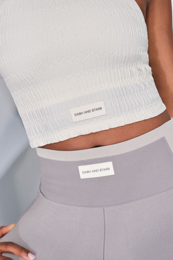 Dash and Stars Brasier deportivo blanco SEAMLESS COMFORT beige