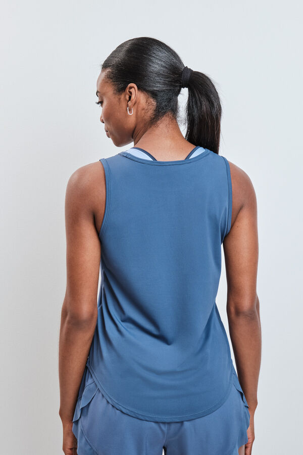 Dash and Stars Playera t&eacute;cnica sin mangas azul azul