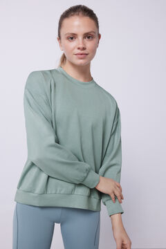 Dash and Stars Sudadera gris modal verde