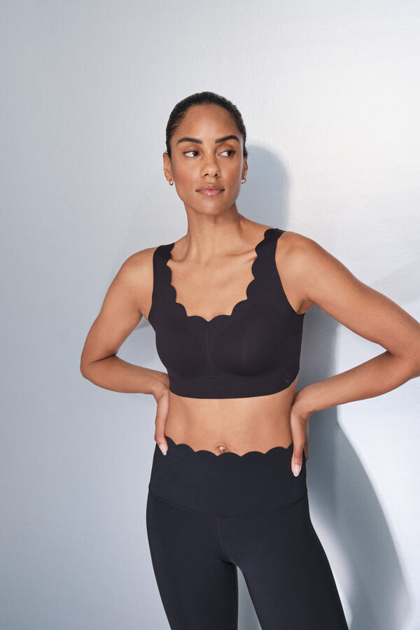 Dash and Stars Brasier deportivo negro COMPRESIVO negro