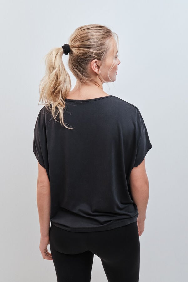 Dash and Stars Playera manga corta de modal negro negro