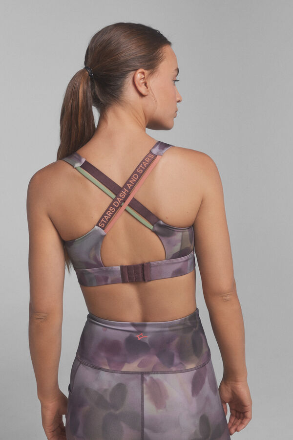Dash and Stars Brasier deportivo 4D STRETCH multicolor estampado