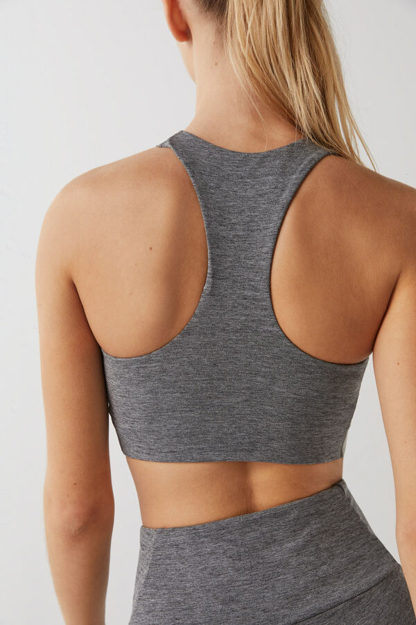 Dash and Stars Sujetador deportivo gris 4D Stretch gris