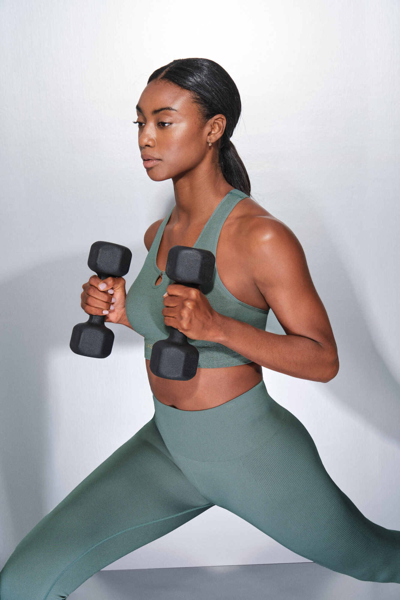 Dash and Stars Brasier deportivo verde SEAMLESS COMFORT