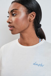 Dash and Stars Playera manga corta extra suave blanca