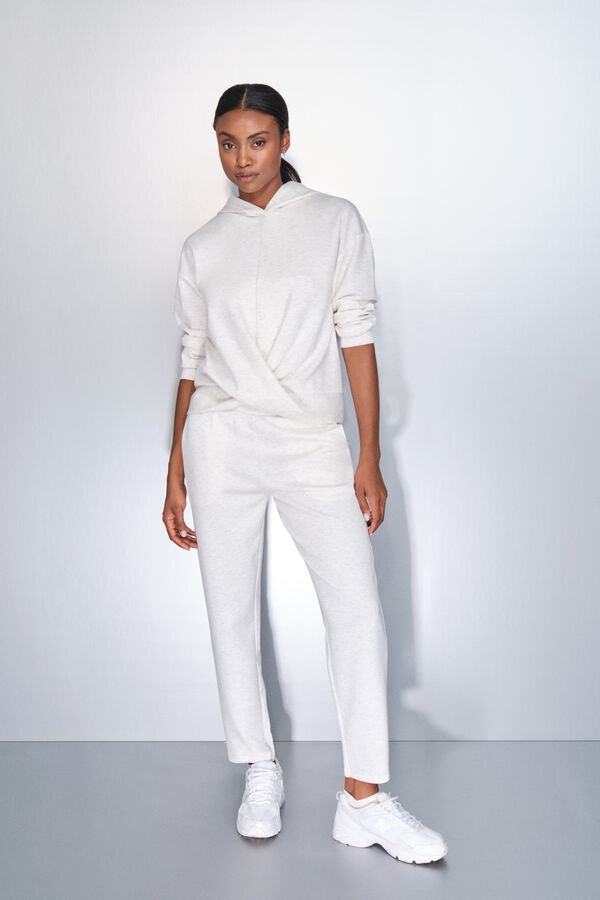 Dash and Stars Pantalón jogger blanco beige