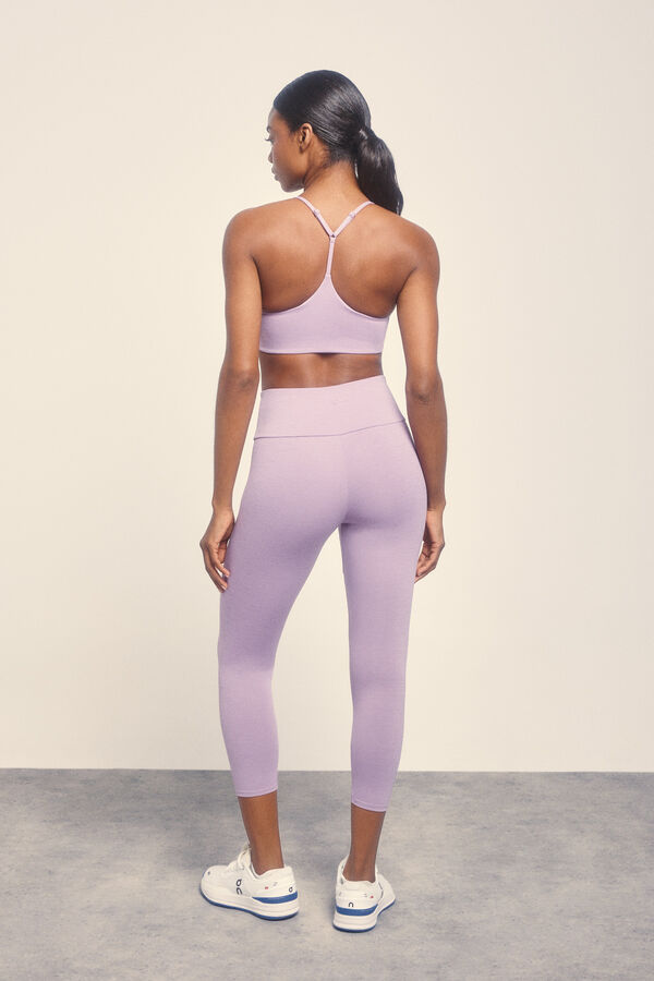 Dash and Stars Leggings crop lila morado/lila
