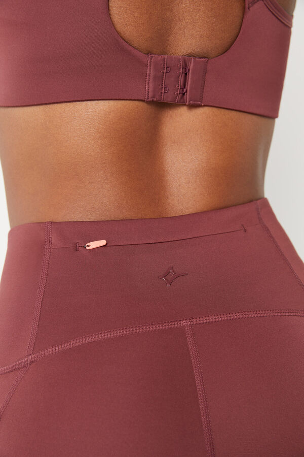 Dash and Stars Leggings granate 4D Stretch púrpura