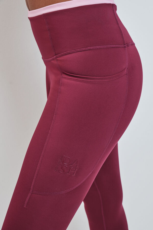 Dash and Stars Leggings capri 4D STRETCH vino p&uacute;rpura
