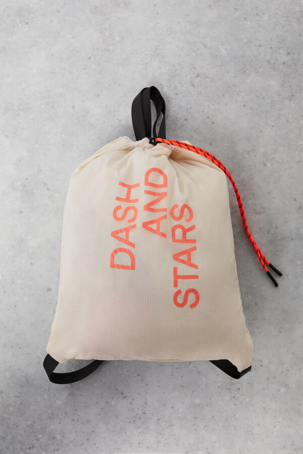 Dash and Stars Mochila saco ultraligera  beige