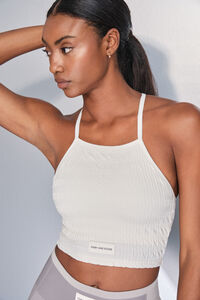 Dash and Stars Brasier deportivo blanco SEAMLESS COMFORT