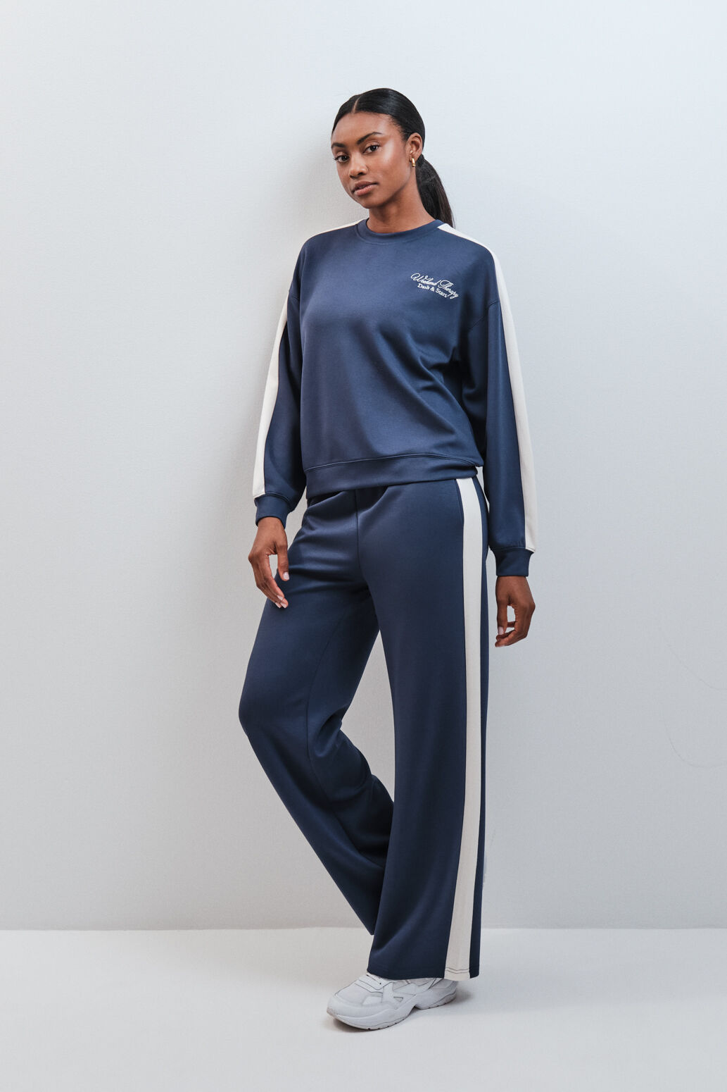 Dash and Stars Sudadera manga larga tacto suave azul