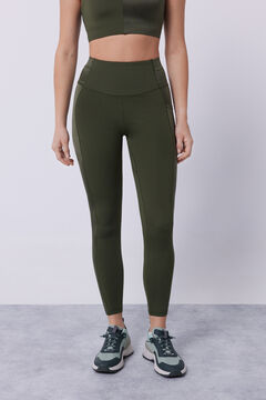 Dash and Stars Leggings SOFT MOVE crop verde beige
