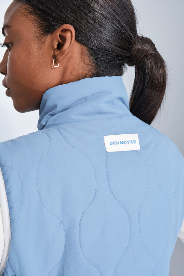 Dash and Stars Acolchado acolchado con chaleco azul azul