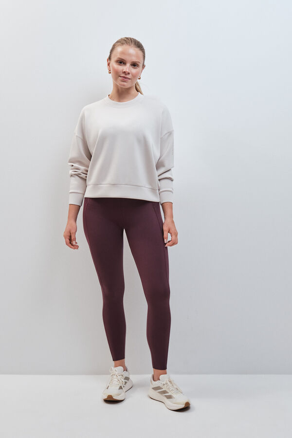 Dash and Stars Legging compresivo largo granate p&uacute;rpura