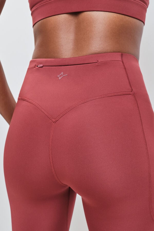 Dash and Stars Leggings largos 4D STRETCH burgundy p&uacute;rpura