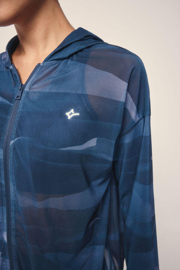 Dash and Stars Chaqueta mesh tejido técnico ligero  azul
