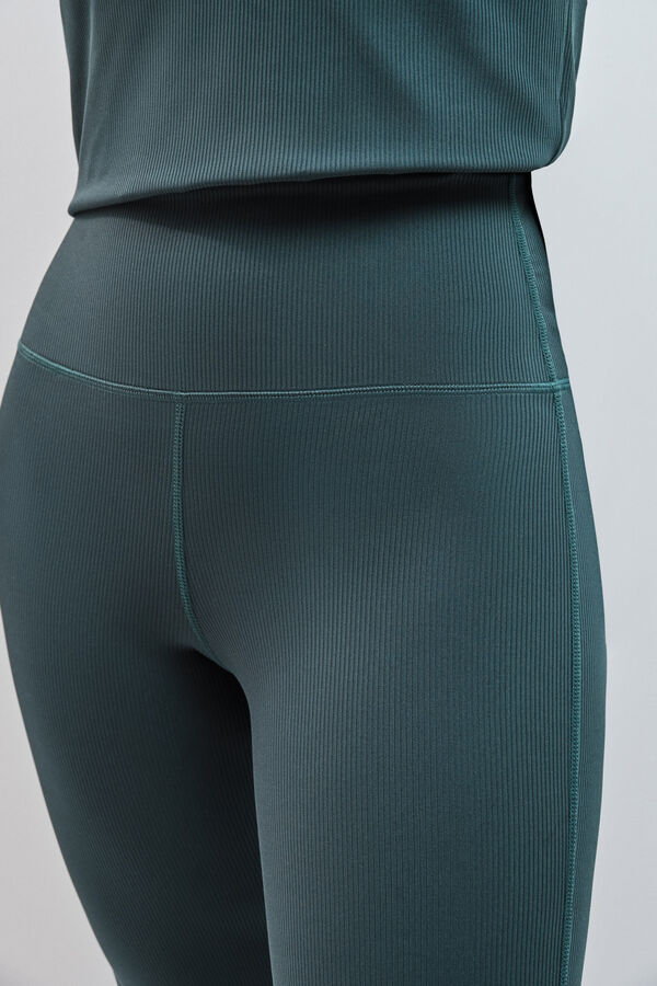 Dash and Stars Leggings flare de canal&eacute; t&eacute;cnico verde verde