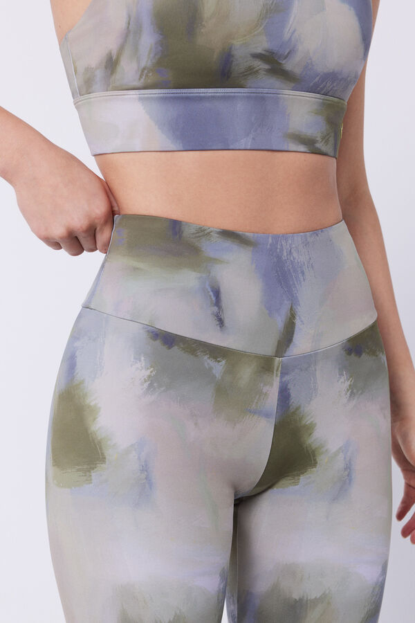 Dash and Stars Leggings estampados 4D Stretch verde