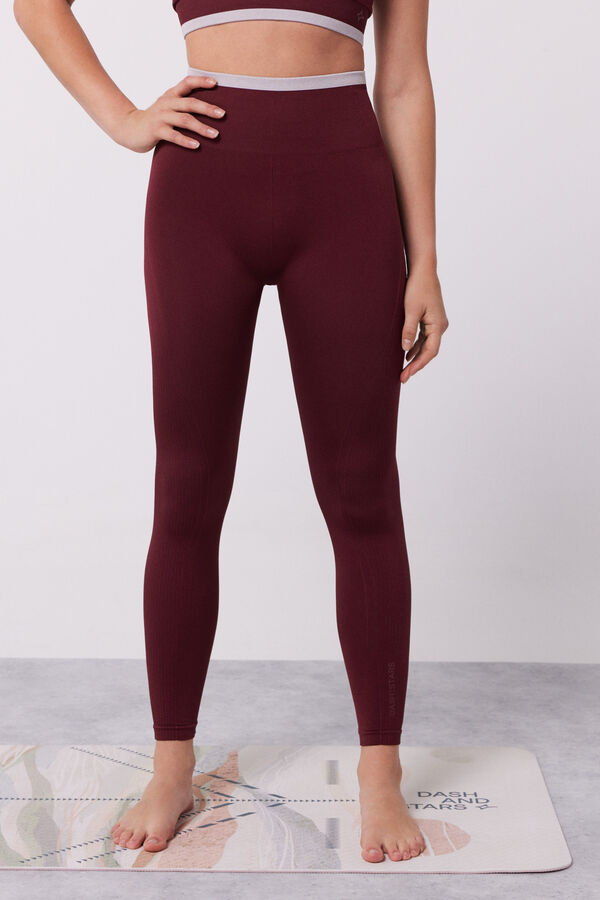 Dash and Stars Leggings granate Seamless Comfort púrpura