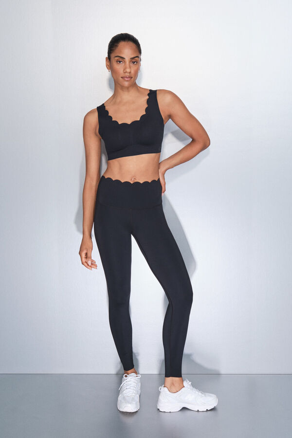 Dash and Stars Pantalón legging negros largos COMPRESIVOS negro