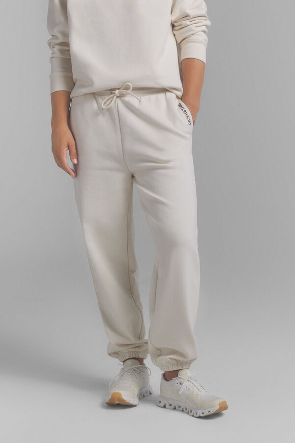 Dash and Stars Pantalón jogger 100% algodón azul. Special collab @ffitcoco beige