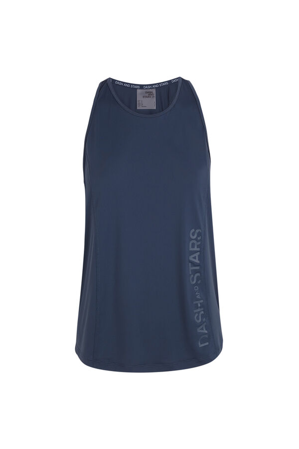 Dash and Stars Camiseta microfibra halter azul azul
