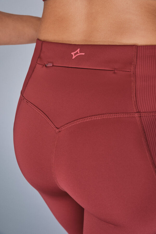 Dash and Stars Pantalón legging elásticos 4D de piratas granates burdeos