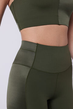 Dash and Stars Leggings SOFT MOVE crop verde beige