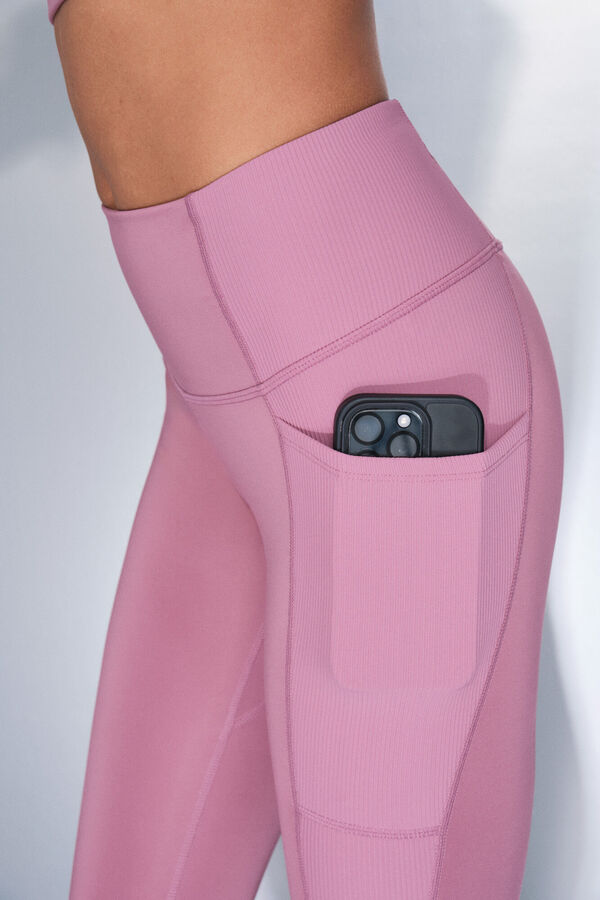 Dash and Stars Pantal&oacute;n legging cortos rosas el&aacute;sticos 4D rosa