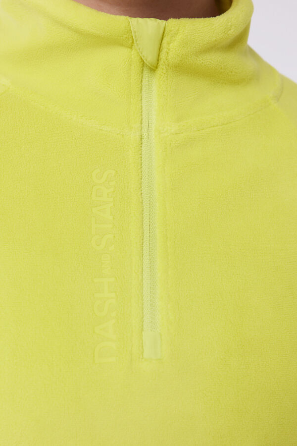 Dash and Stars Forro polar pistacho verde
