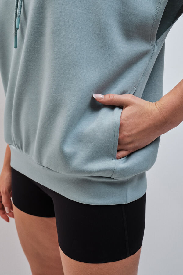 Dash and Stars Sudadera con capucha sin mangas verde verde