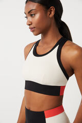 Dash and Stars Sujetador deportivo color block 4D Stretch beige