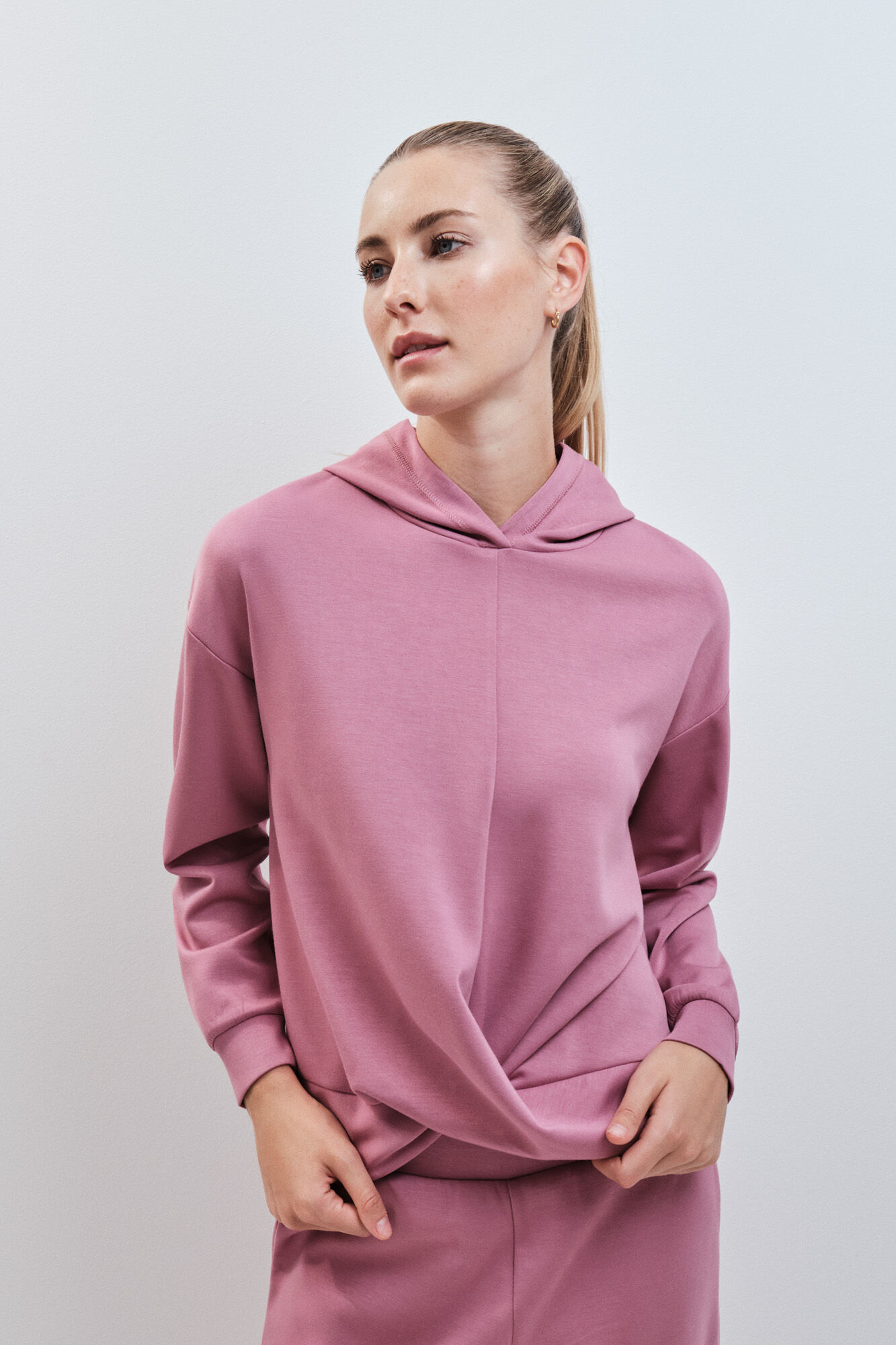 Dash and Stars Sudadera con capucha de tacto suave rosa