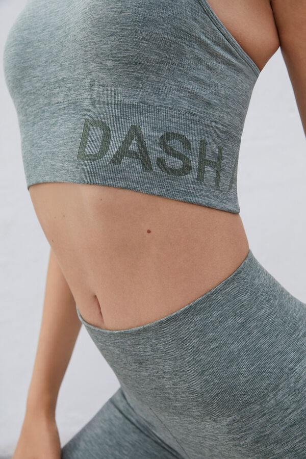 Dash and Stars Top deportivo verde Seamless Fit verde