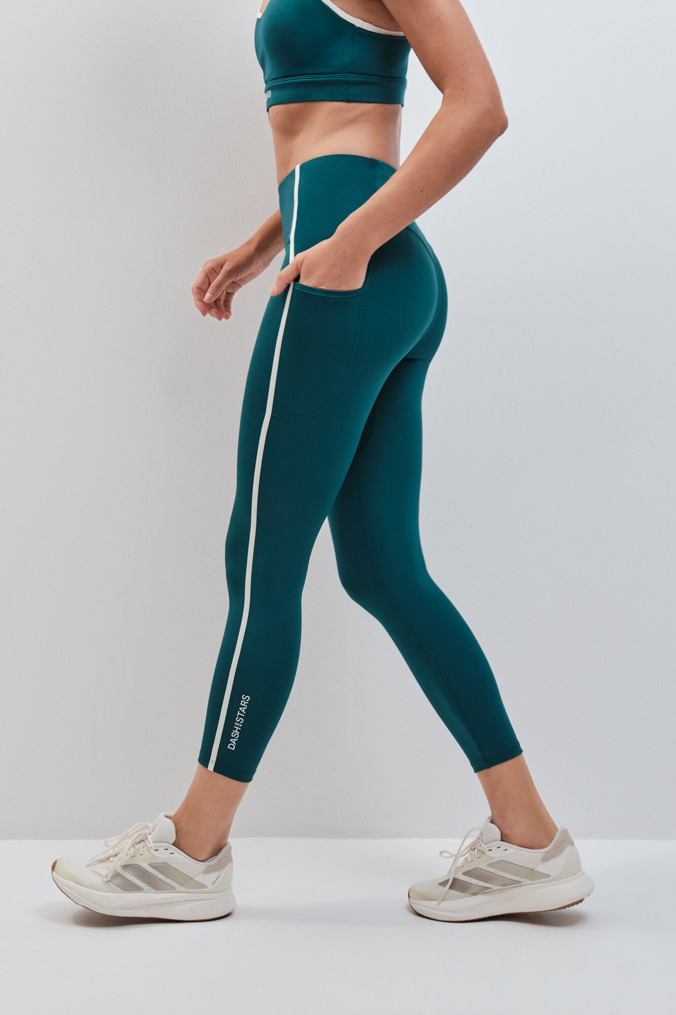 Dash and Stars Legging crop 4D STRETCH verde