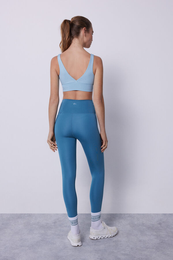 Dash and Stars Legging 4D STRETCH crop cruzado azul azul