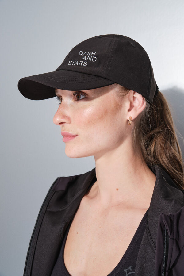 Dash and Stars Gorra técnica ajustable con logo negro negro
