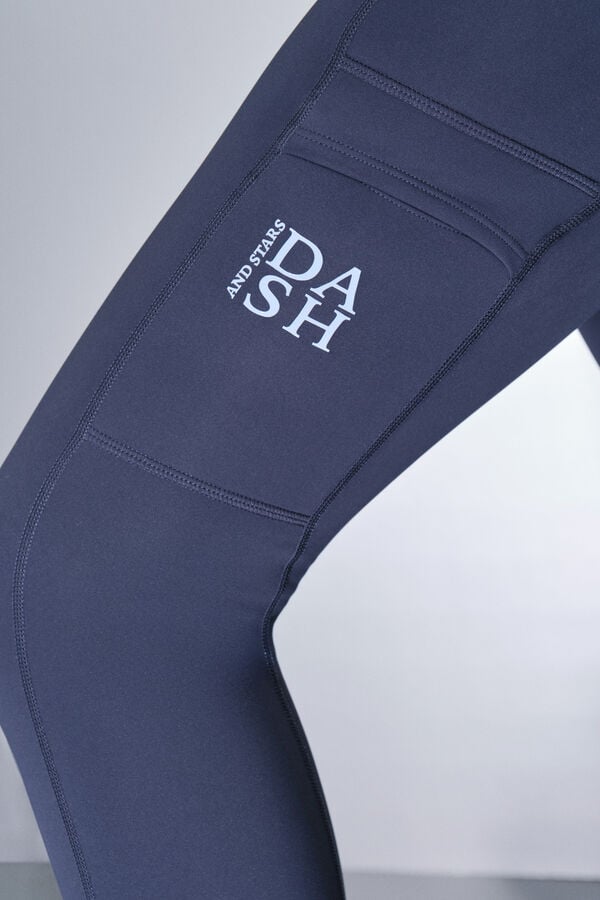 Dash and Stars Pantal&oacute;n legging THERMAL azul marino azul