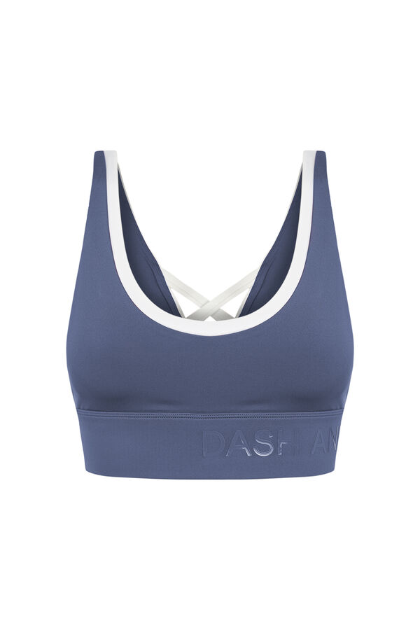 Dash and Stars Sujetador deportivo 4D Stretch azul azul