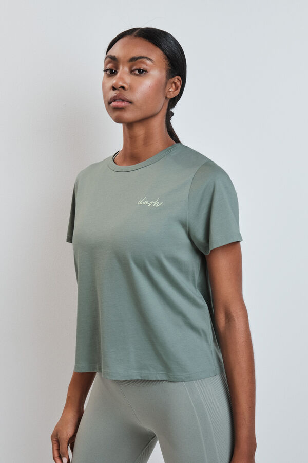 Dash and Stars Playera manga corta extra suave verde verde
