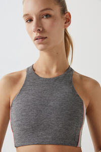 Dash and Stars Sujetador deportivo gris 4D Stretch gris
