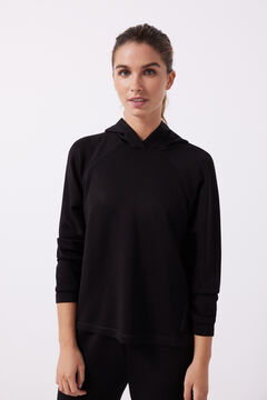 Dash and Stars Sudadera capucha tacto suave negro negro