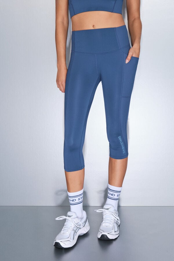 Dash and Stars Pantalón legging elásticos 4D de piratas azules azul