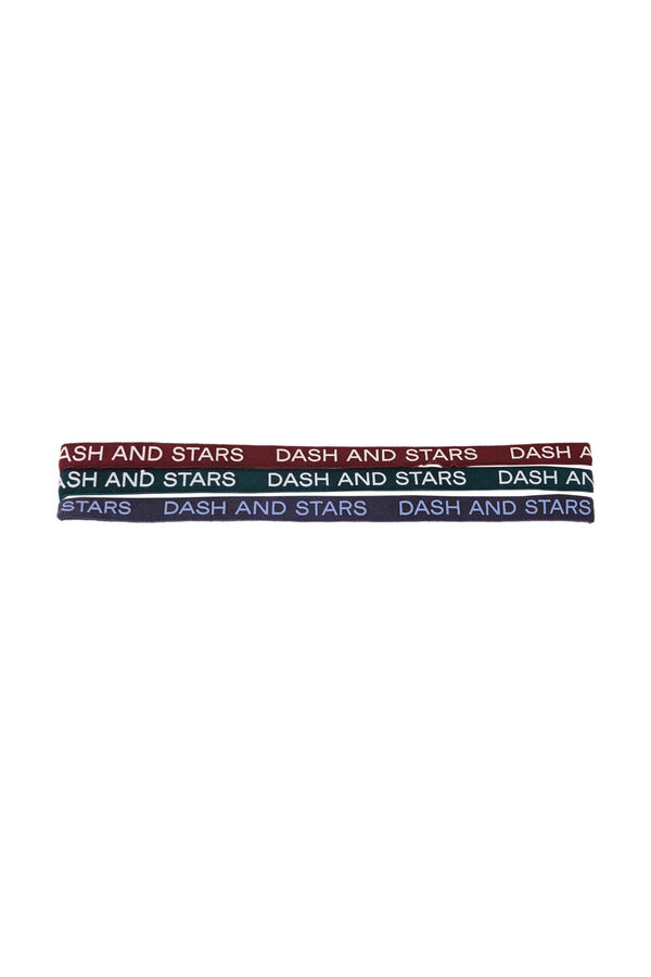 Dash and Stars Pack 3 diademas el&aacute;sticas con logo verde