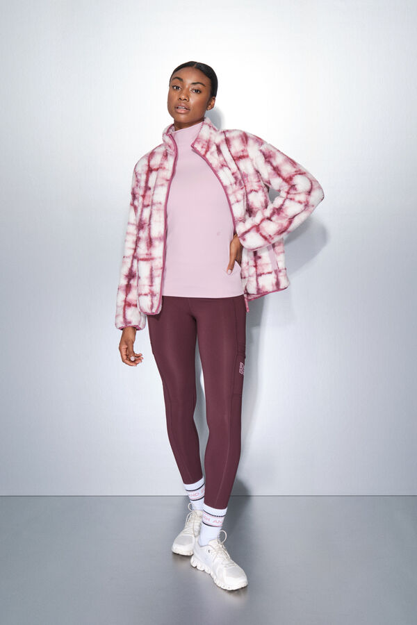 Dash and Stars Pantal&oacute;n legging THERMAL morados rosa