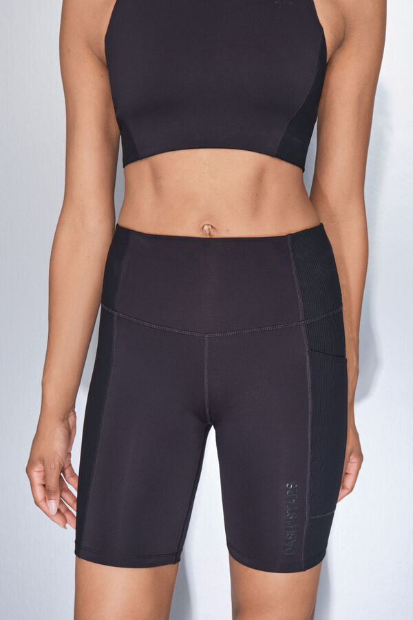 Dash and Stars Pantalón legging de ciclismo negras 4D STRETCH negro